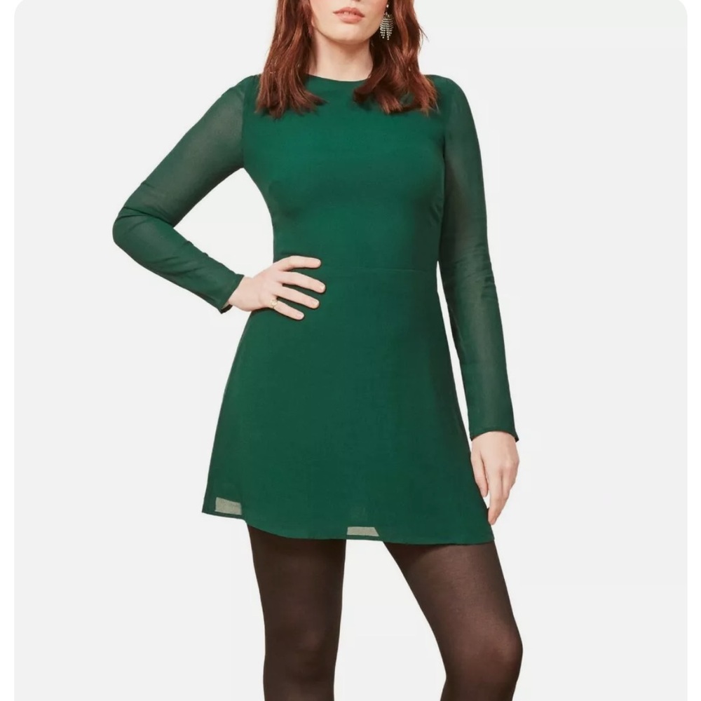 REFORMATION emerald dress